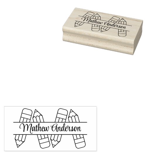 Potlood Terug naar school Rubberstempel (Gestempeld)
