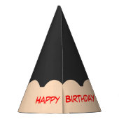 Potlood Tip Grafische Verjaardag Feesthoedjes (Achterkant)