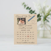 "Potlood us in" Moderne Agenda sparen de Datum Aankondigingskaart (Staand voorkant)