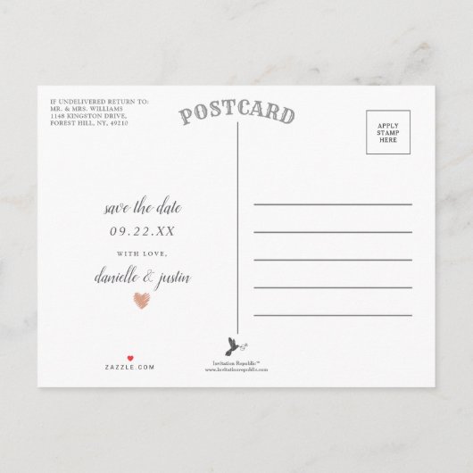 "Potlood us in" Moderne Agenda sparen de Datum Aankondigingskaart (Achterkant)