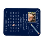 "Potlood us in" Moderne Agenda sparen de Datum Magneet (Horizontaal)