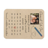 "Potlood us in" Moderne Agenda sparen de Datum Magneet (Horizontaal)