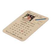 "Potlood us in" Moderne Agenda sparen de Datum Magneet (Linkerzijde)