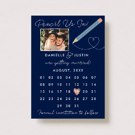 "Potlood us in" Moderne kalender Save The Date