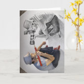 Potlood versus Camera - 3D Kunst - Fotograaf Kaart (Gele Bloem)