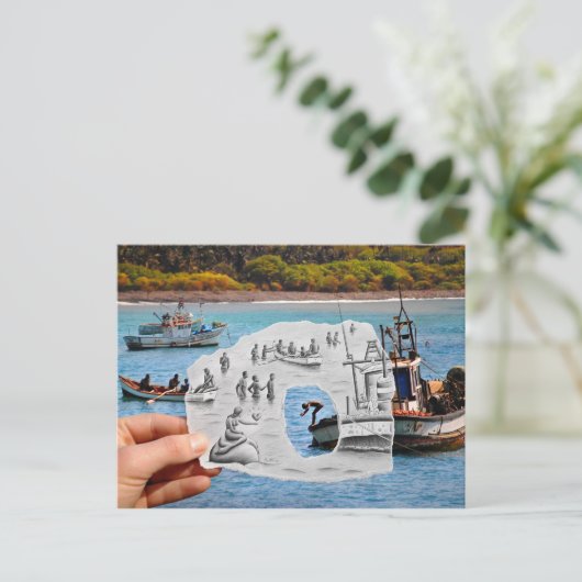 Potlood versus Camera - Meermin Briefkaart (Staand voorkant)