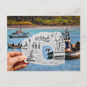 Potlood versus Camera - Meermin Briefkaart (Voorkant)