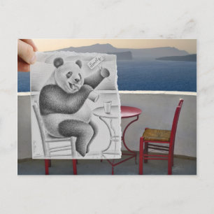 Potlood versus Eenzame Camera - Briefkaart