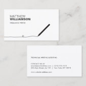 POTLOOD VISITEKAARTJE VOOR AUTEURS & SCHRIJVERS (Voorkant / Achterkant)