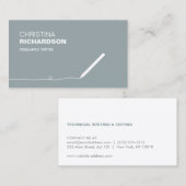 POTLOOD VISITEKAARTJE VOOR AUTEURS & SCHRIJVERS II (Voorkant / Achterkant)