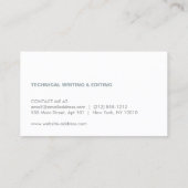 POTLOOD VISITEKAARTJE VOOR AUTEURS & SCHRIJVERS II (Achterkant)