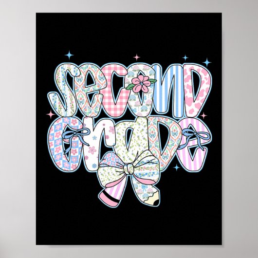 Potlood voor terug naar school coquette preppy twe poster (Voorkant)