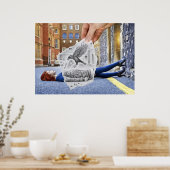 Potlood Vs Camera - Crow Poster (Keuken)