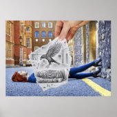 Potlood Vs Camera - Crow Poster (Voorkant)