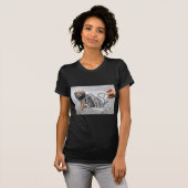 Potlood Vs Camera - Dog en Cat T-shirt (Voorkant volledig)