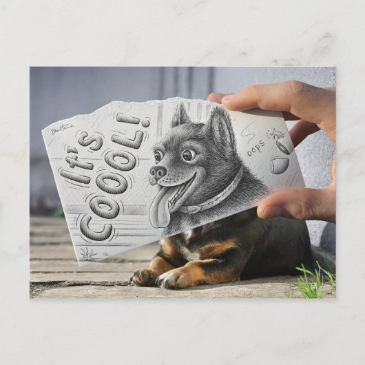 Potlood Vs Camera - Het is Cool Briefkaart (Voorkant)