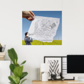 Potlood Vs Camera - Inspiratie Poster (Thuiskantoor)