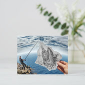 Potlood Vs Camera - Shark Briefkaart (Staand voorkant)