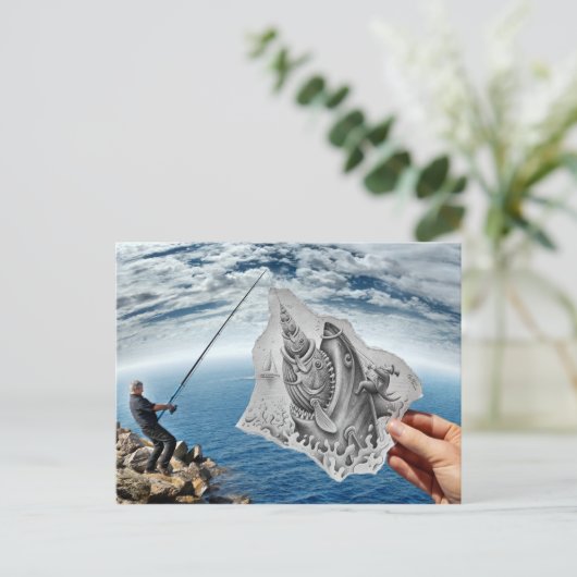 Potlood Vs Camera - Shark Briefkaart (Staand voorkant)