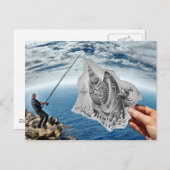 Potlood Vs Camera - Shark Briefkaart (Voorkant / Achterkant)