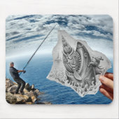 Potlood Vs Camera - Shark Muismat (Voorkant)