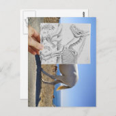 Potlood Vs Camera - X-Ray Briefkaart (Voorkant / Achterkant)