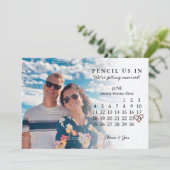 Potlood vs in Save the Date June 2023 Calendar INV Kaart (Staand voorkant)