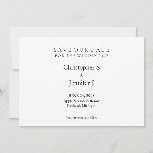 Potlood vs in Save the Date June 2023 Calendar INV Kaart (Achterkant)