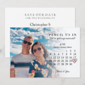 Potlood vs in Save the Date June 2023 Calendar INV Kaart (Voorkant / Achterkant)