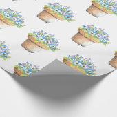 Potlood Waterverf Pansies Cadeaupapier (Hoek)