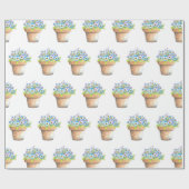 Potlood Waterverf Pansies Cadeaupapier (Vlak)