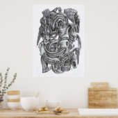 Potloodbeelden Poster (Keuken)