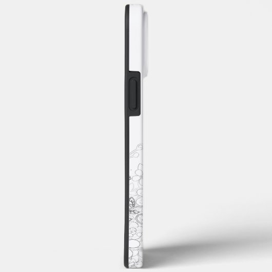 Potloodbloemtekening Case-Mate iPhone Case (Achterkant / Rechts)