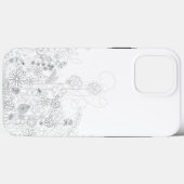 Potloodbloemtekening Case-Mate iPhone Case (Achterkant (horizontaal))