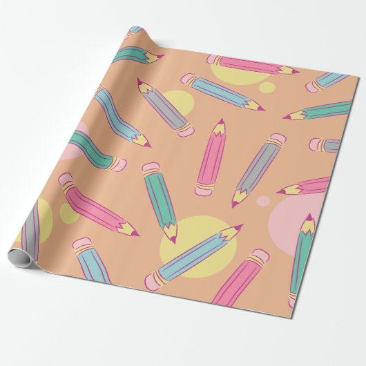 Potloodfeestje | Cadeaupapier (Uitgerold)