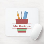 Potloodhouder Monogram Docent Bedankt Gift Muismat (Met muis)