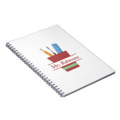 Potloodhouder Monogram Docent Bedankt Gift Notitieboek (Rechterzijde)