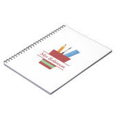 Potloodhouder Monogram Docent Bedankt Gift Notitieboek (Linkerzijde)