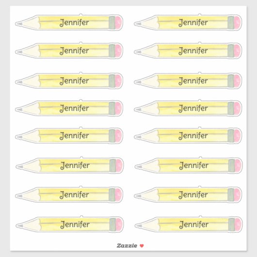 potloodnaam sticker (Vel)