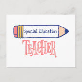 Potloodontwerp voor speciaal onderwijs leraar briefkaart (Voorkant)