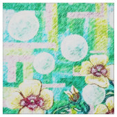Potloodschets bloemenstof stof (Swatch)
