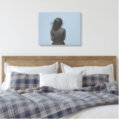 Potloodschets van een meisje  canvas afdruk (Insitu (Slaapkamer))