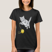 Potloodschets van een speelgoed Tabby-kat T-shirt (Voorkant)