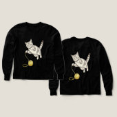 Potloodschets van een Tabby Cat tijdens het spelen (Voorkant /achterkant)