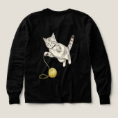 Potloodschets van een Tabby Cat tijdens het spelen (Achterkant)