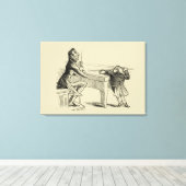 Potloodschets van twee Mannen Spelpoel Canvas Afdruk (Insitu (Houten vloer))