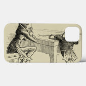 Potloodschets van twee Mannen Spelpoel Case-Mate iPhone Case (Achterkant (horizontaal))
