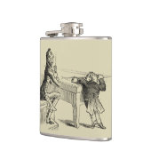 Potloodschets van twee Mannen Spelpoel Heupfles (Links)