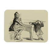 Potloodschets van twee Mannen Spelpoel Magneet (Horizontaal)