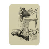 Potloodschets van twee Mannen Spelpoel Magneet (Verticaal)